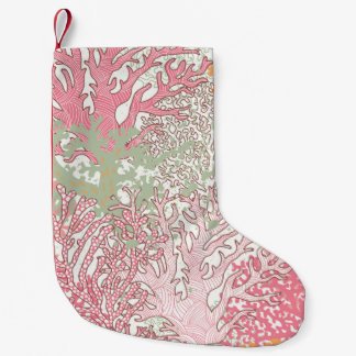 Bright underwater seamless pattern with beautiful  small christmas stocking