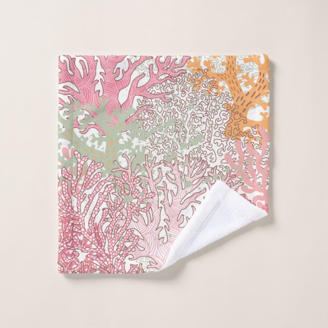 Bright underwater seamless pattern with beautiful  wash cloth (Wash Cloth)