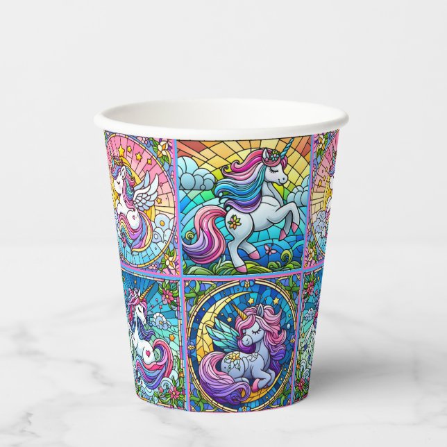 Bright Unicorn Party Cups - set 2 (Front)