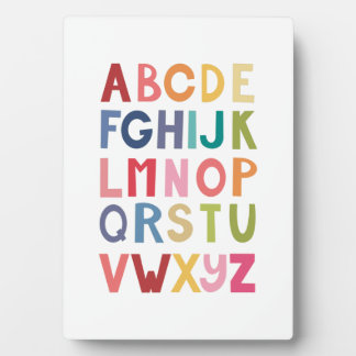 Bright Unisex ABCs Kids Room Wall Art Plaque