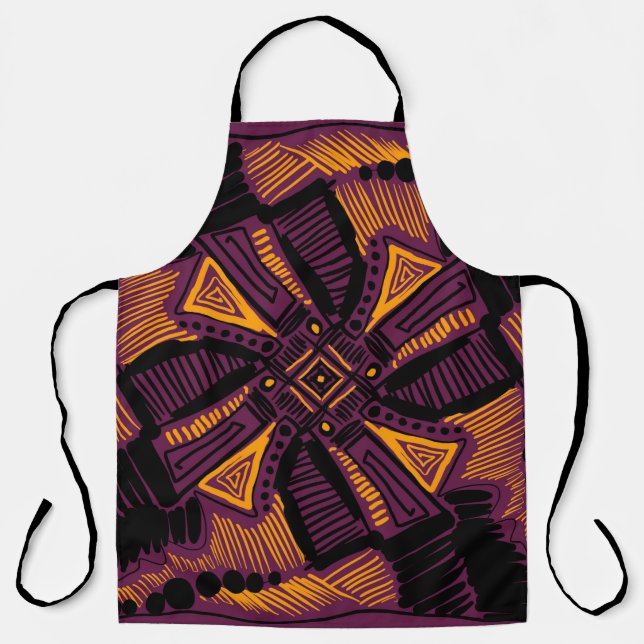 Bright universal square ornament. Lines, spots, do Apron (Front)