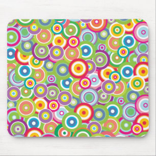 Bright Vector Circles Mouse Pad