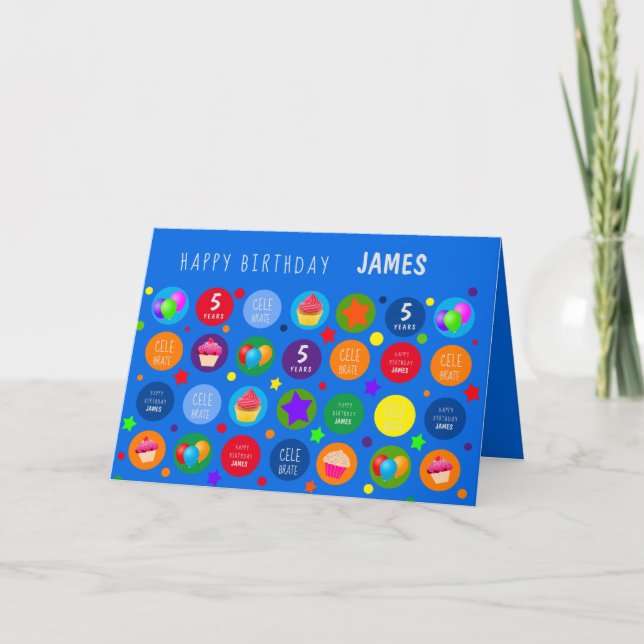 Bright, Vibrant & Colourful- Any Age Happy Birthda Card (Front)
