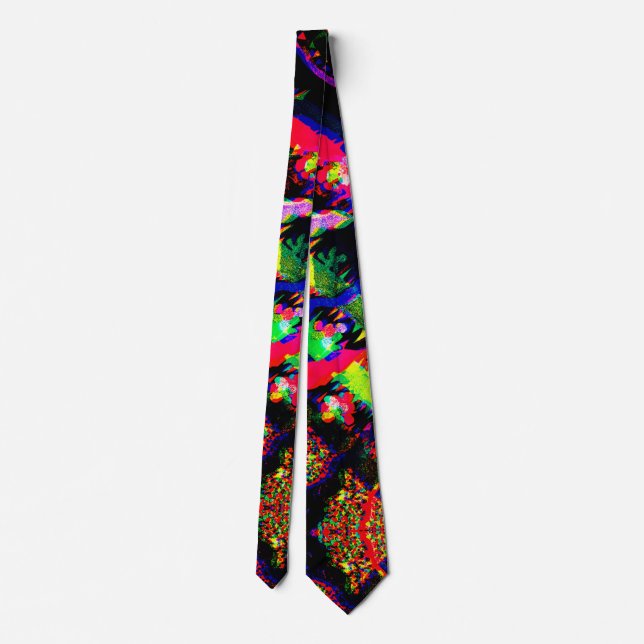Bright Vibrant Crazy Neon Socks Tie (Back)
