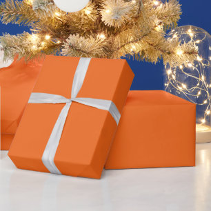 Bright Vibrant Orange - Wrapping Paper Roll