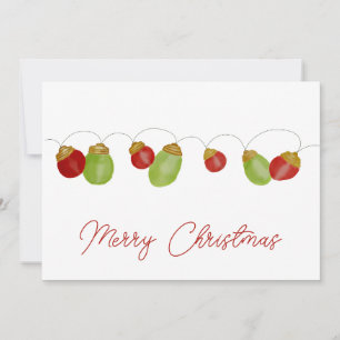 Bright Vintage Christmas Lights  Holiday Card