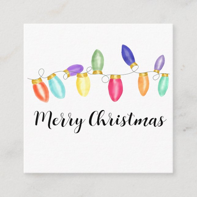 Bright Vintage Christmas Lights  Holiday Card (Front)