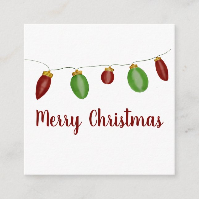 Bright Vintage Christmas Lights  Holiday Card (Front)