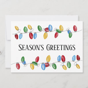 Bright Vintage Holiday Lights  Holiday Card