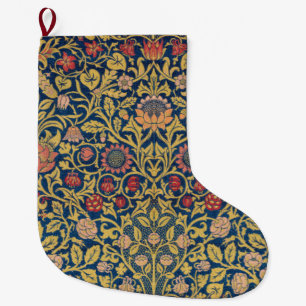 Bright Violet and Columbine (by William Morris) Large Christmas Stocking