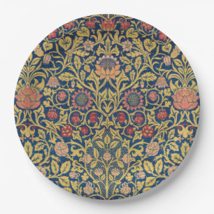 Bright Violet and Columbine (by William Morris) Paper Plate