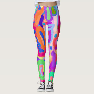 Bright Vivid Colors Pattern Leggings