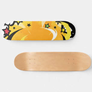 Bright Vivid Colours Pop Culture Vibe Skateboard