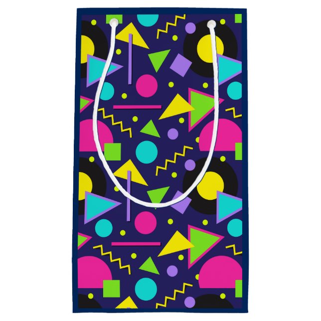 Bright, Vivid Shapes Small Gift Bag (Front)
