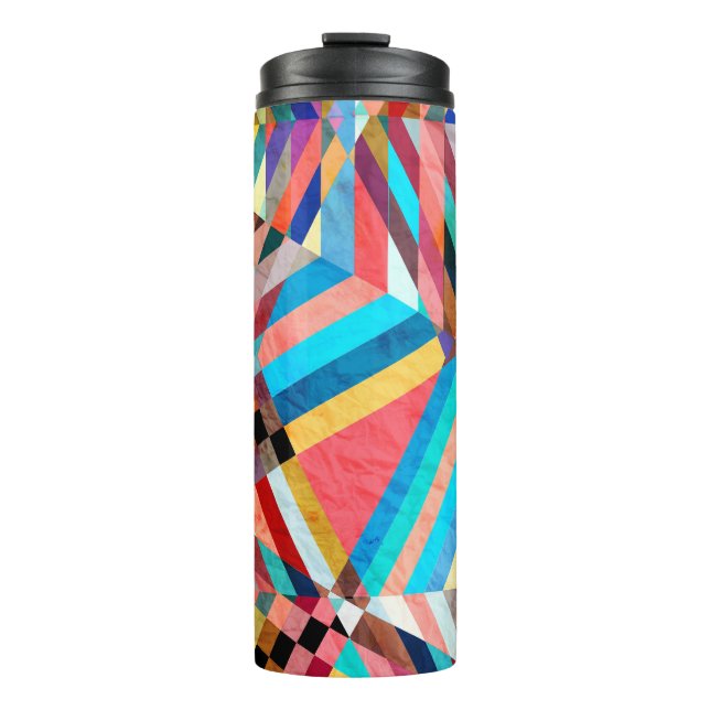 Bright Watercolor: Abstract Fantasy Background Thermal Tumbler (Front)