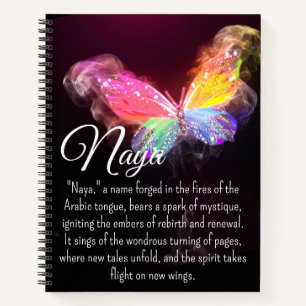 Bright Watercolor Butterfly Notebook