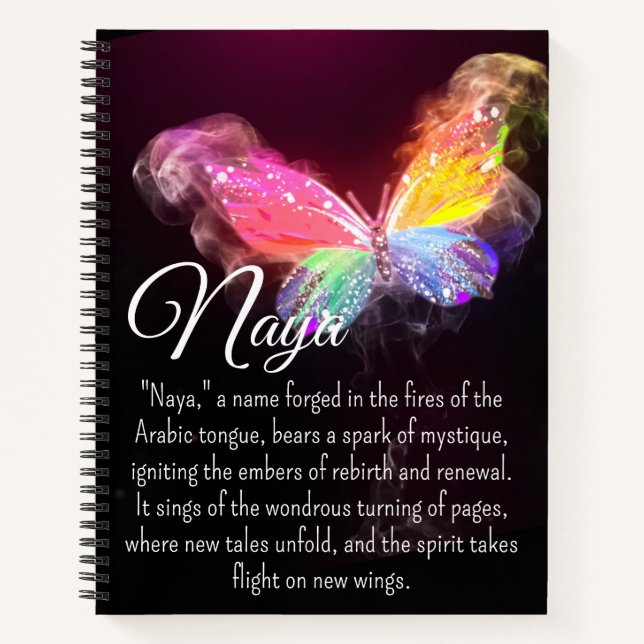 Bright Watercolor Butterfly Notebook (Front)