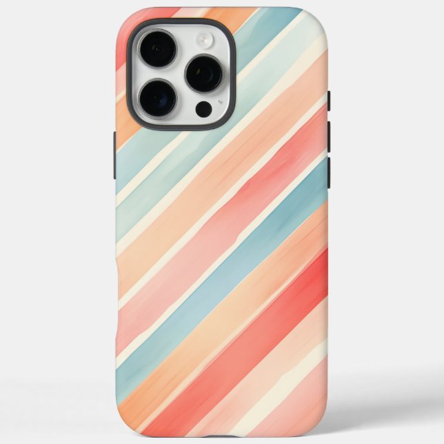 Bright Watercolor Colourful Stripe Pattern Case-Mate iPhone Case (Back)