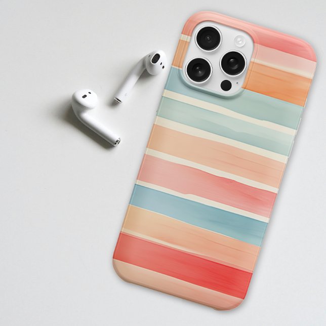 Bright Watercolor Colourful Stripe Pattern Case-Mate iPhone Case (Creator Uploaded)