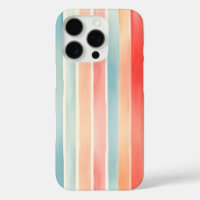 Bright Watercolor Colourful Stripe Pattern