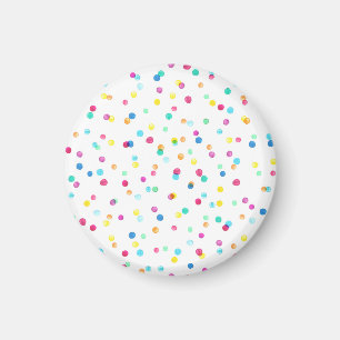 Bright Watercolor Dots: Seamless Pattern. Magnet