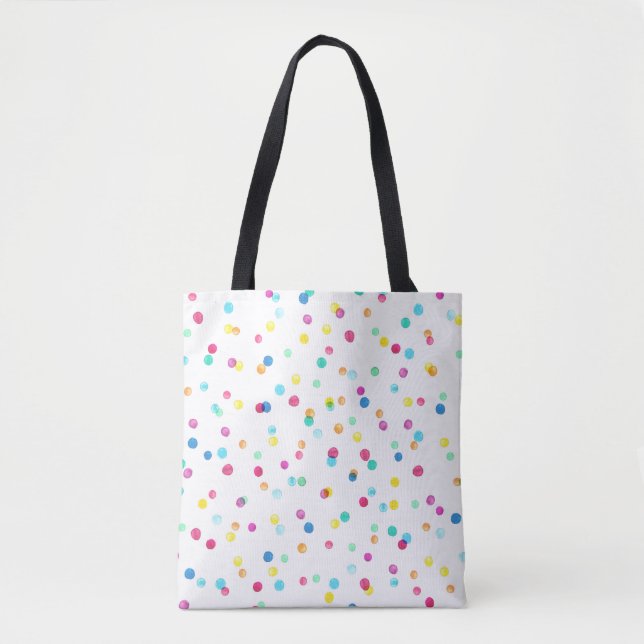 Bright Watercolor Dots: Seamless Pattern. Tote Bag (Front)