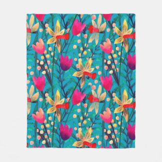 Bright watercolor seamless pattern with beautiful  fleece blanket