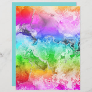 Bright Watercolor Wash 8.5x11 Scrapbook Paper