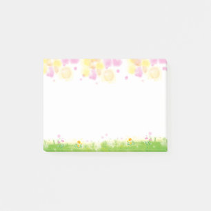 Bright Watercolor Wild Spring Flowers Post-it Notes