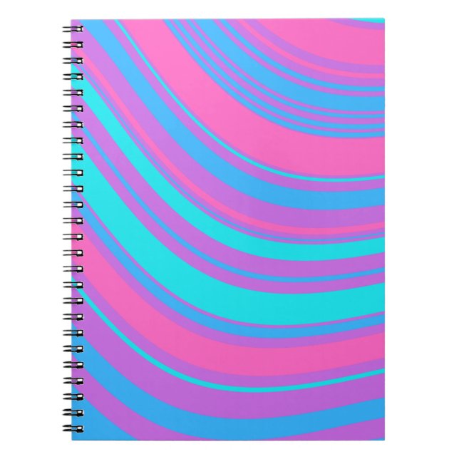 Bright Wavy Retro Pattern    Notebook (Front)