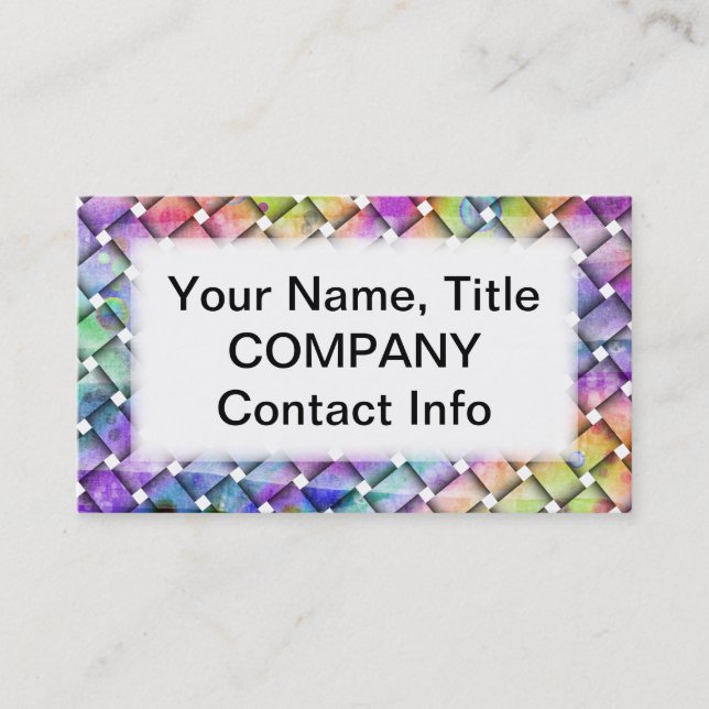 BRIGHT WEAVE Customizable BUSINESS CARD TEMPLATE (Front)