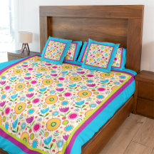 Bright Whimsical Duvet Cover