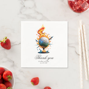 Bright white golf ball napkin
