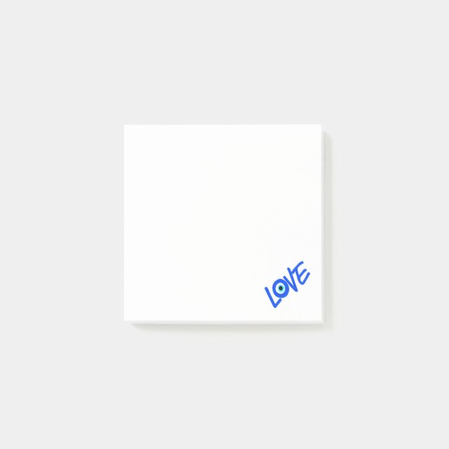 Bright White LOVE Message Post-it Notes (Front)