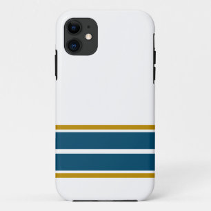 Bright White Ocean Bottom Edge Racing Stripes iPhone 11 Case
