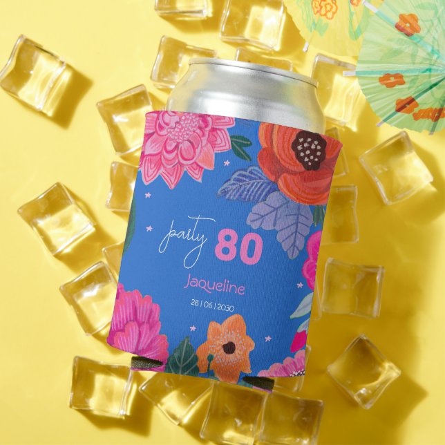 Bright Wildflower Summer Birthday Party Can Cooler (In Situ Summer)