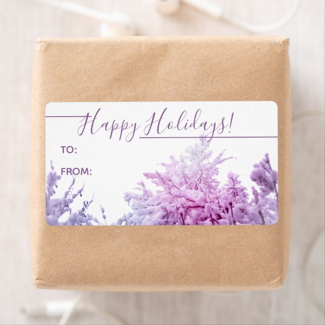 Bright Winter day Violet tinted Snow trees Gift (Insitu)