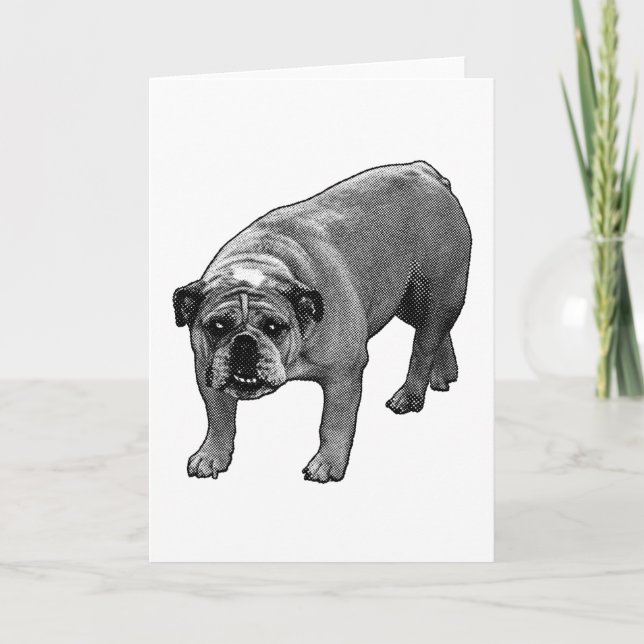Bright Wish Bulldog Card (Front)