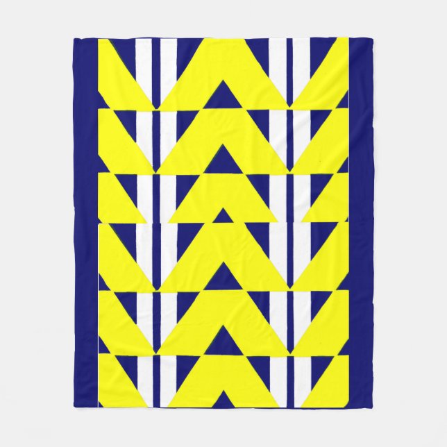 bright yellow abstraction fleece blanket (Front)