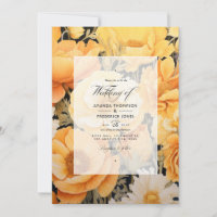 Bright Yellow and Biscotti Floral Summer Wedding