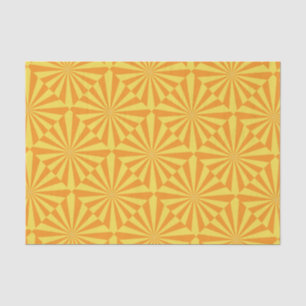 Bright Yellow and Orange Sunburst Pattern Tissue Paper