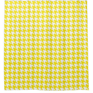 Bright Yellow and White Houndstooth Pattern