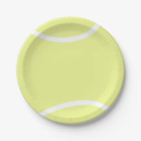 Bright Yellow and White Tennis Ball