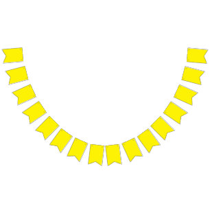 Bright Yellow Background – Minimal Wedding Art Bunting Flags