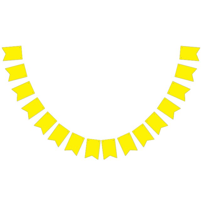 Bright Yellow Background – Minimal Wedding Art Bunting Flags (All)