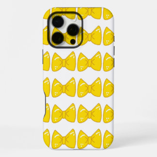 Bright Yellow Bow Phone Case- cute Girly Ribbon iPhone 16 Pro Max Case