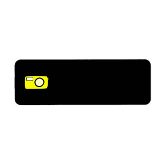 Bright Yellow Camera. On Black.