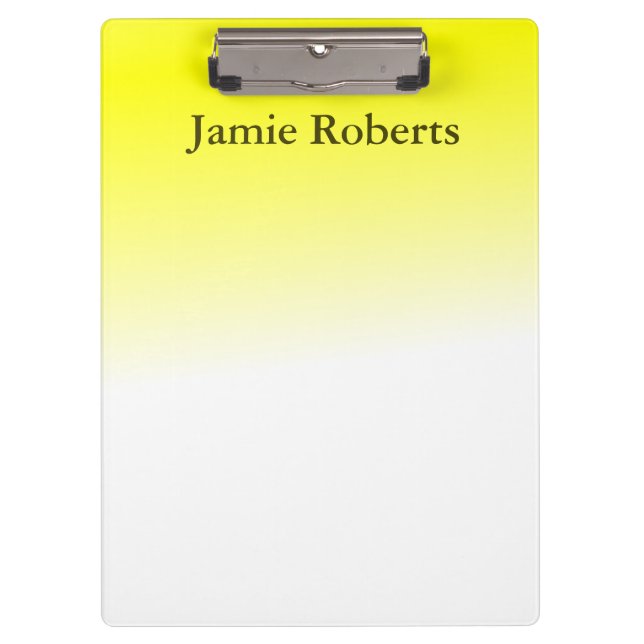 Bright Yellow Clipboard (Front)