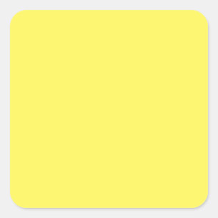 Bright Yellow Colour Only Custom Design Products Square Sticker