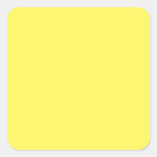Bright Yellow Colour Only Custom Design Products Square Sticker (Front)